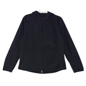 Champions unisex Softshell Hooded Jacket Black Size L, Used.